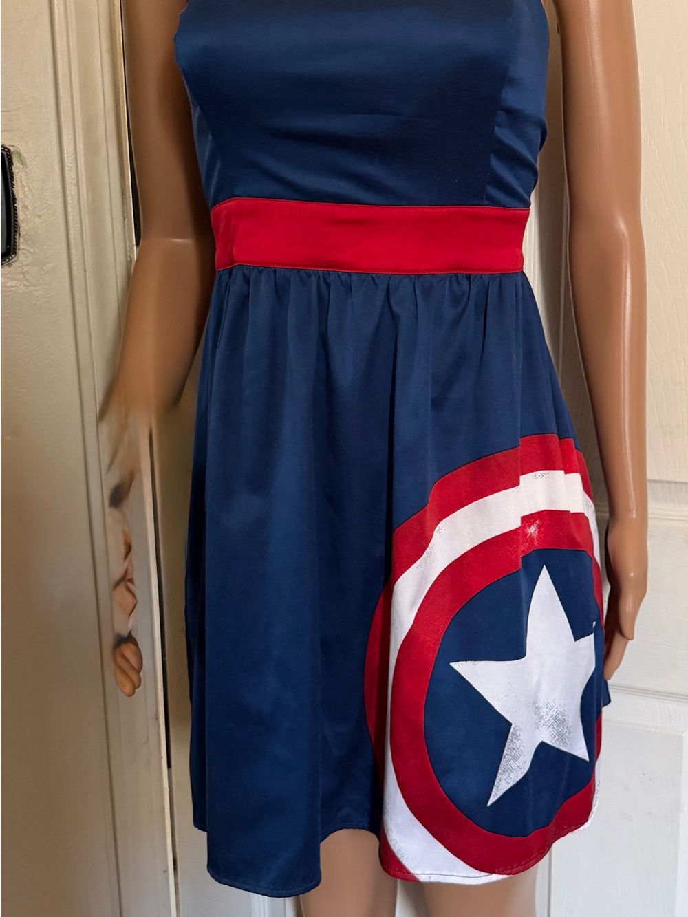 Her Universe Navy and Red Captain Shield Dress